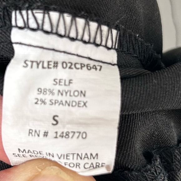 Sienna Sky Slim Leg Paper Bag Pants Elastic Waist Black Small - Picture 4 of 8